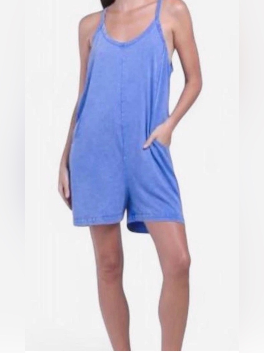 NWT Antropology Sundry Harem Comfort Light Blue Romper size XL